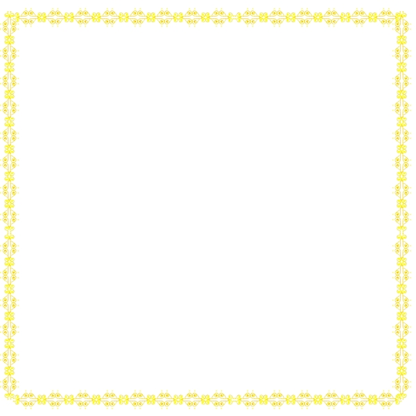 黄色边框简约花型