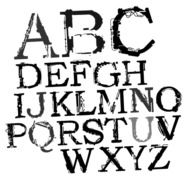 英文字體立體