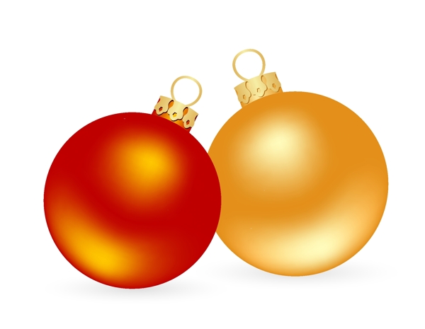卡通圣诞装饰球元素