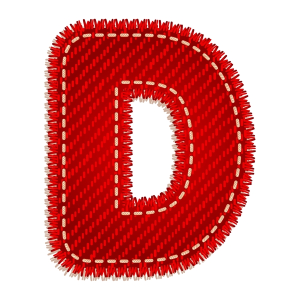 红色字母D