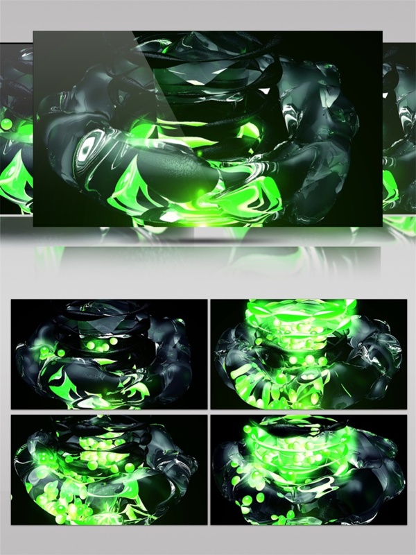 绿光果冻光束视频素材