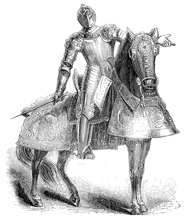 欧式骑士马背上武器战争图片