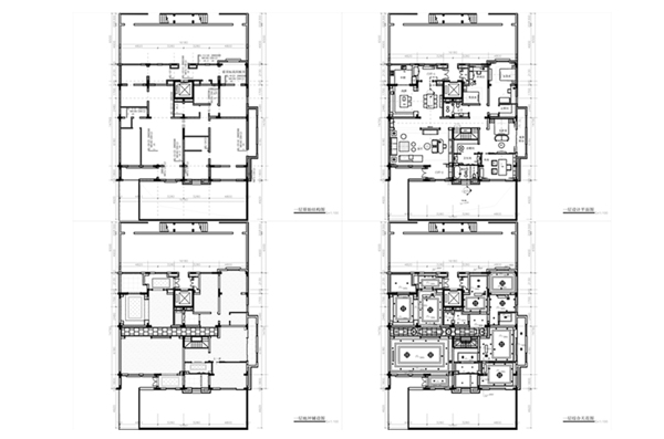 CAD独栋别墅户型施工图