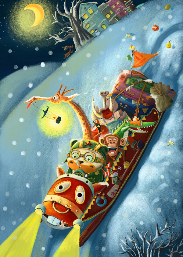 位图插画艺术效果手绘动物免费素材