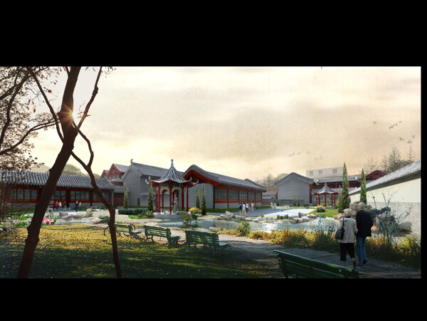 清代徽派建筑效果圖圖片