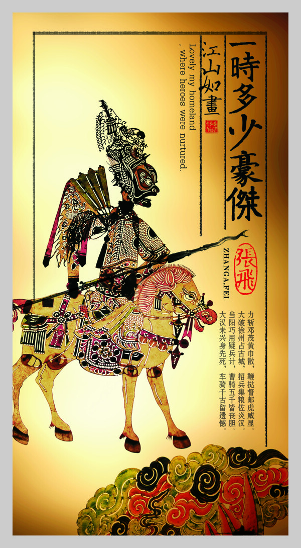 三國(guó)油畫(huà)張飛