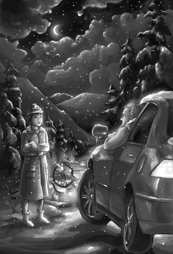 位圖人物男人少女汽車免費素材