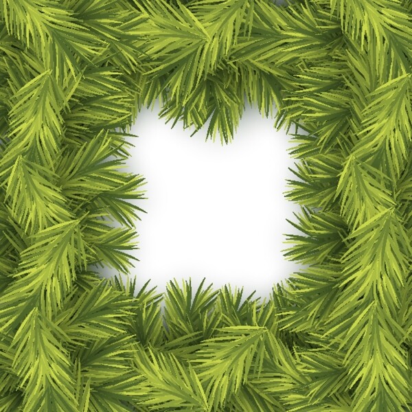 圣誕綠色植物矢量素材