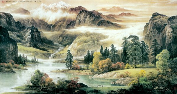 江山風(fēng)景裝飾畫