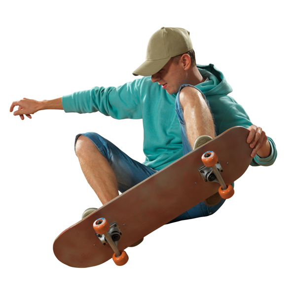 飞跃的滑板青年男生图片