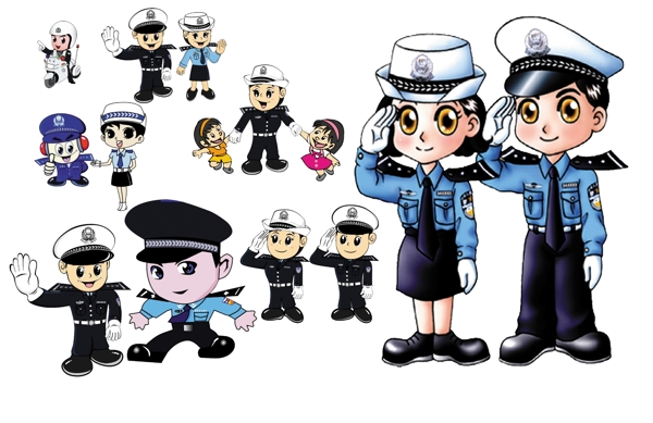 卡通交警