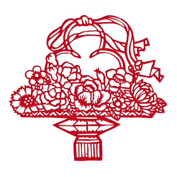花鳥窗花剪紙民間美術(shù)0111