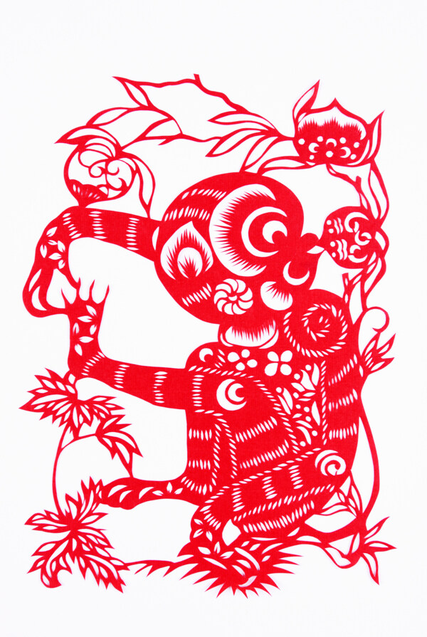 剪紙猴圖片