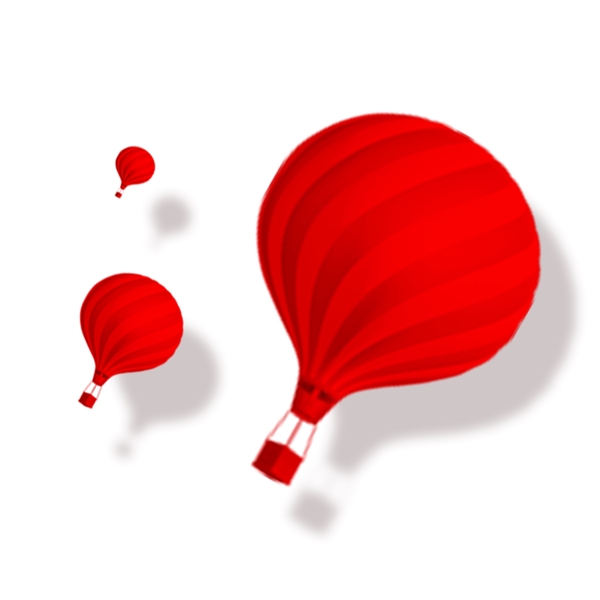 红色氢气球装饰