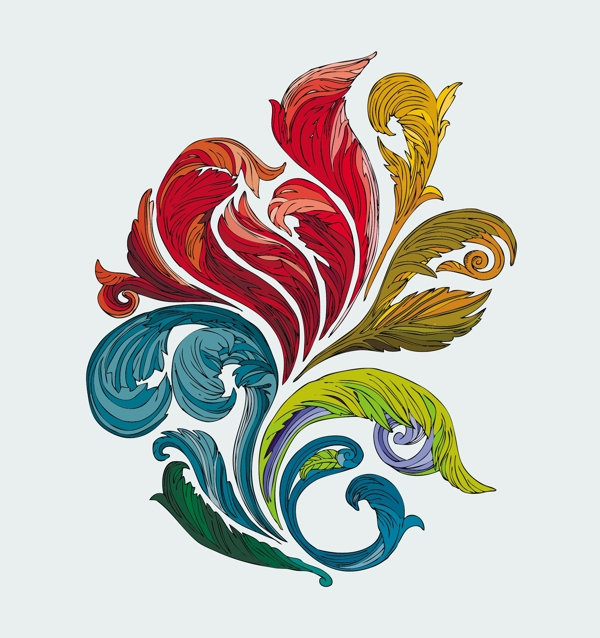 歐式花紋圖片