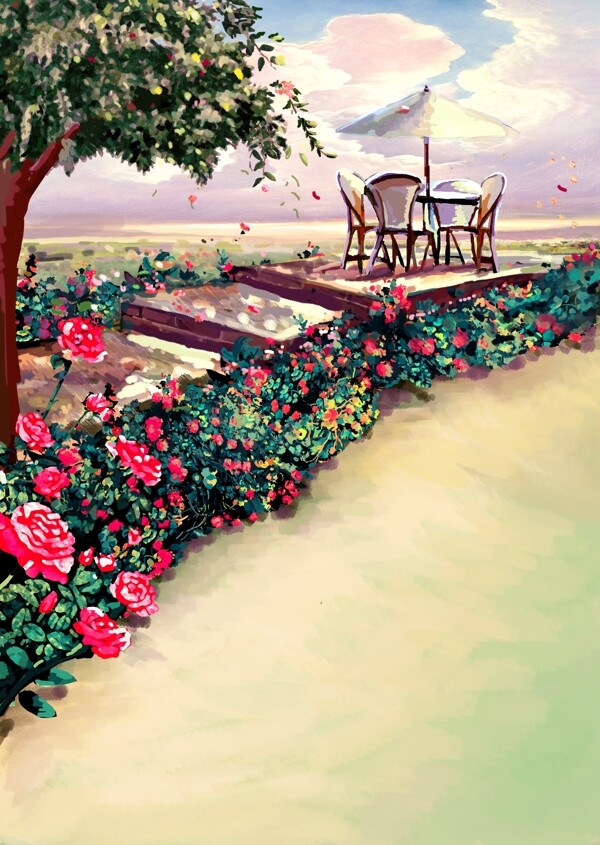 手繪花園
