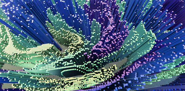 科技蓝色科幻紫色炫酷柱子未来背图片