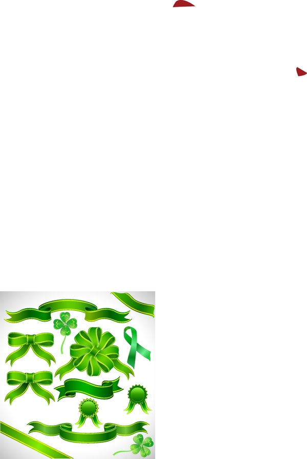 綠色絲帶矢量素材下載
