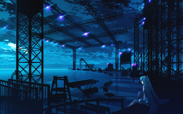 初音未來在看海