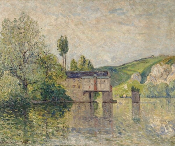 MaximeMaufraTheWatermillLesAndelys1902畫家風(fēng)景畫靜物油畫建筑油畫裝飾畫