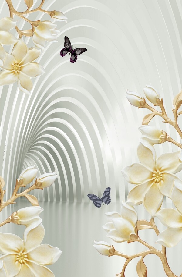 3D立體玉蘭花