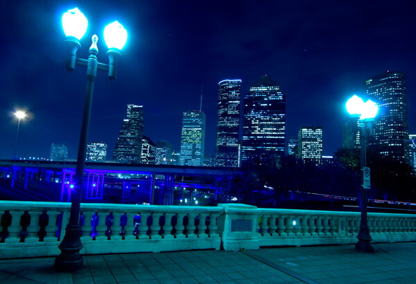 休士顿夜景图片