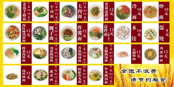 菜品展板