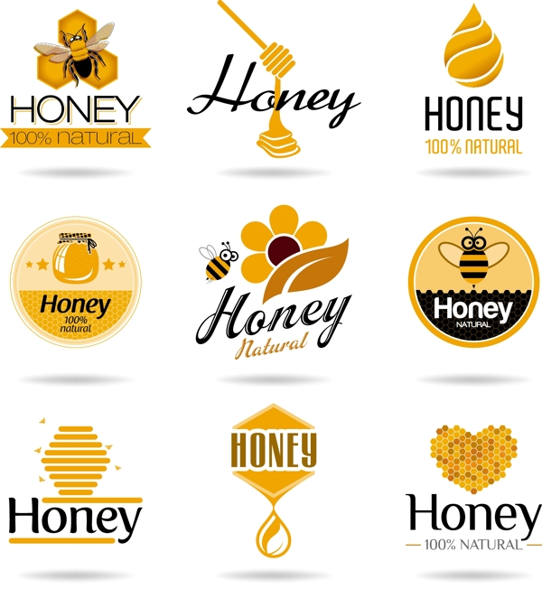蜂蜜和蜜蜂图标