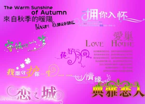 優(yōu)雅漂亮婚紗字體