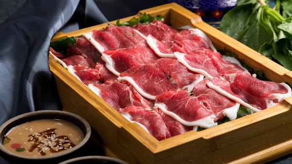 火锅配菜牛肉图片