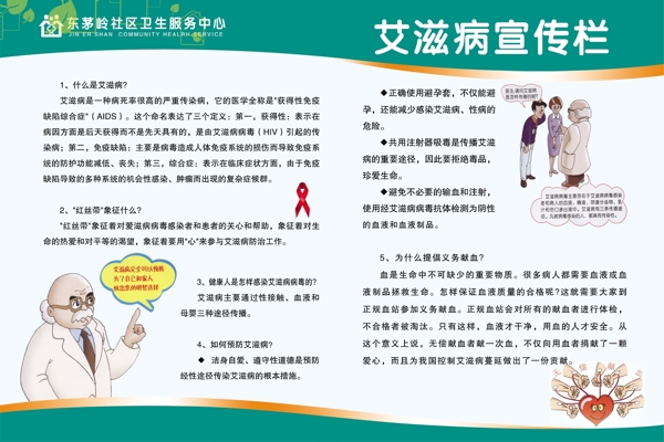 艾滋病宣傳欄圖片