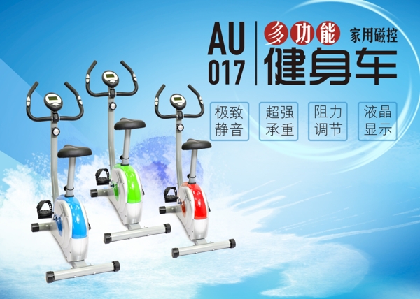 健身器材家用健身磁控車