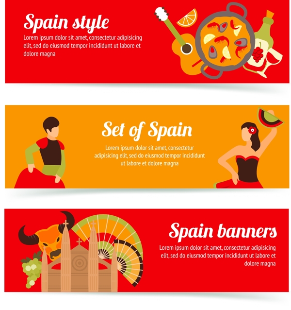 西班牙传统文化旅游横幅
