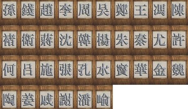 百家姓圖片