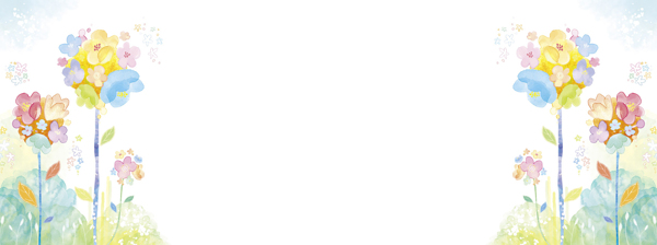 涂污彩繪花朵背景banner