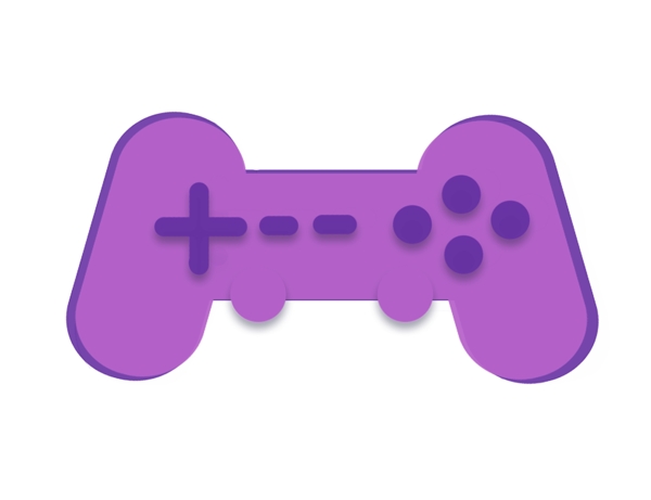 紫色游戏手柄