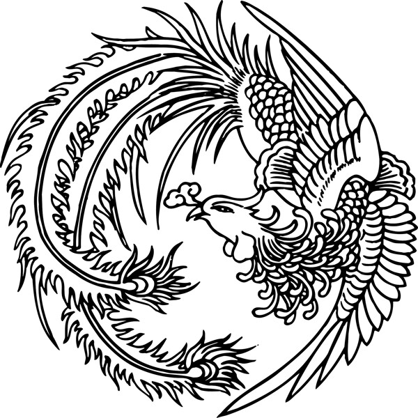 傳統(tǒng)吉祥圖案團(tuán)鳳