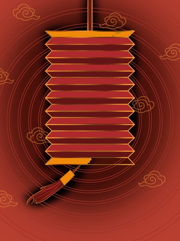 红色喜庆新年灯笼背景设计