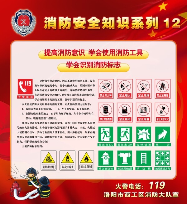 消防知識(shí)展板圖片