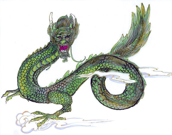帶爪龍繪畫