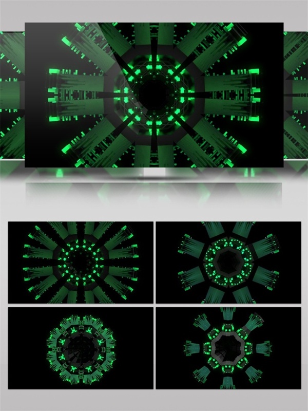 绿光led光圆视频素材