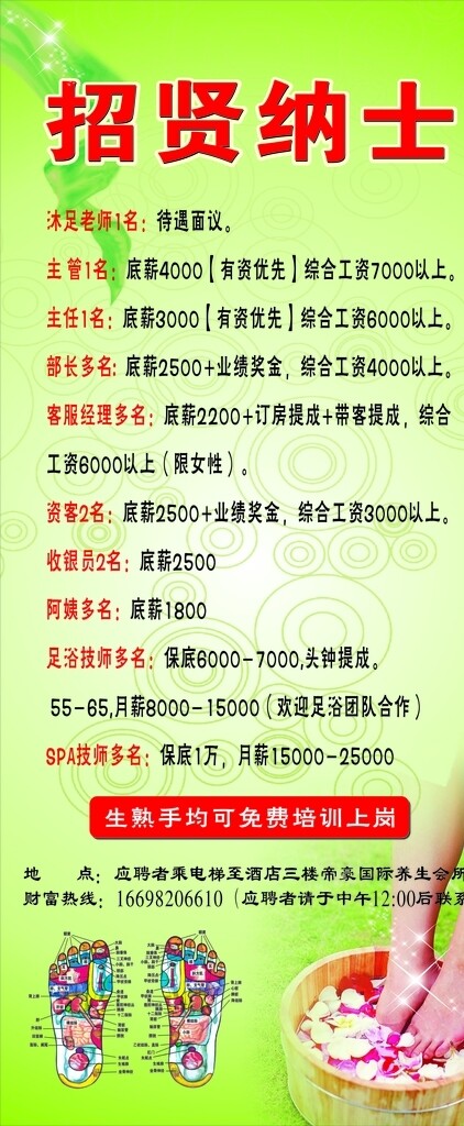 展架海報招聘