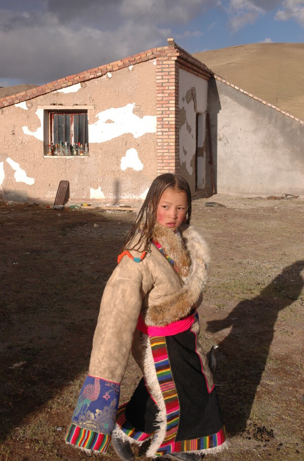 藏族少女图片