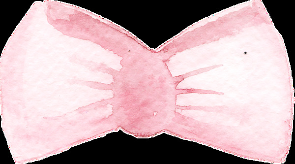 粉色领结卡通透明素材