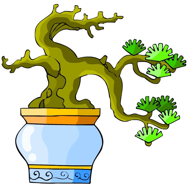 樹木古典插畫