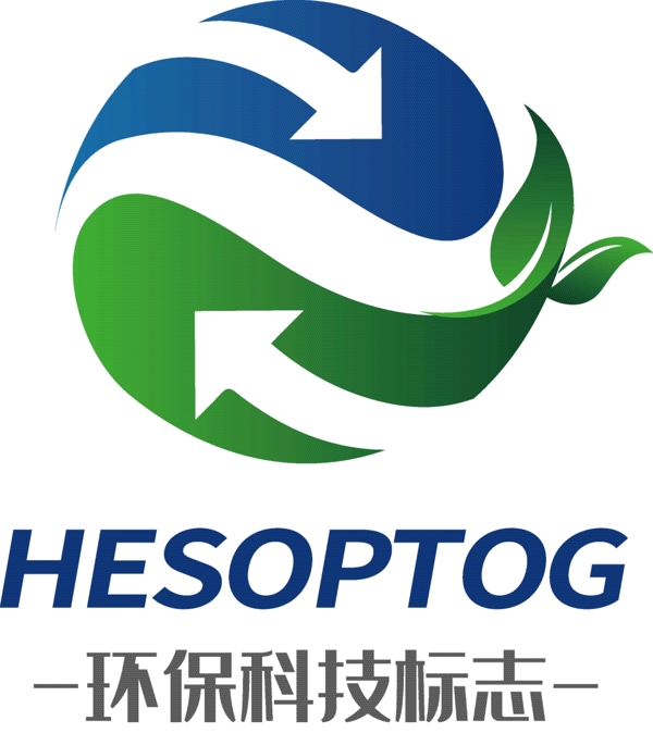 大氣漸變環(huán)保logo