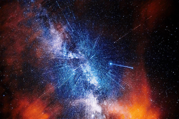 抽象彩色漸變星空背景