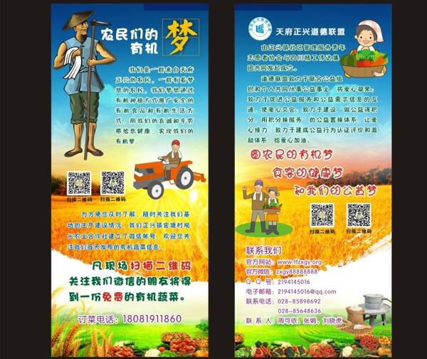 有機(jī)蔬菜x展架圖片
