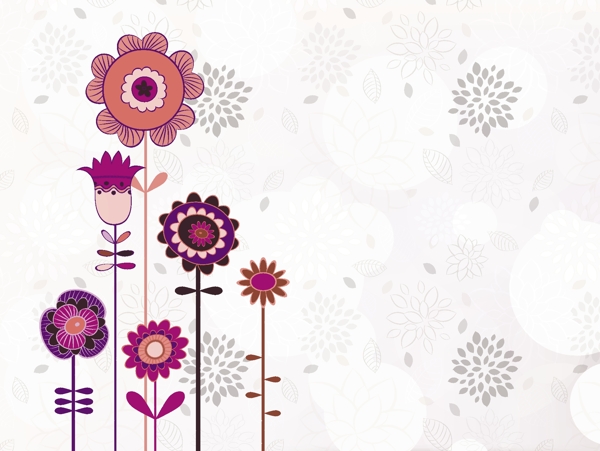 花卉背景矢量插畫