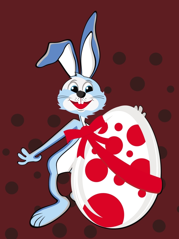 与兔子举行复活节彩蛋的背景